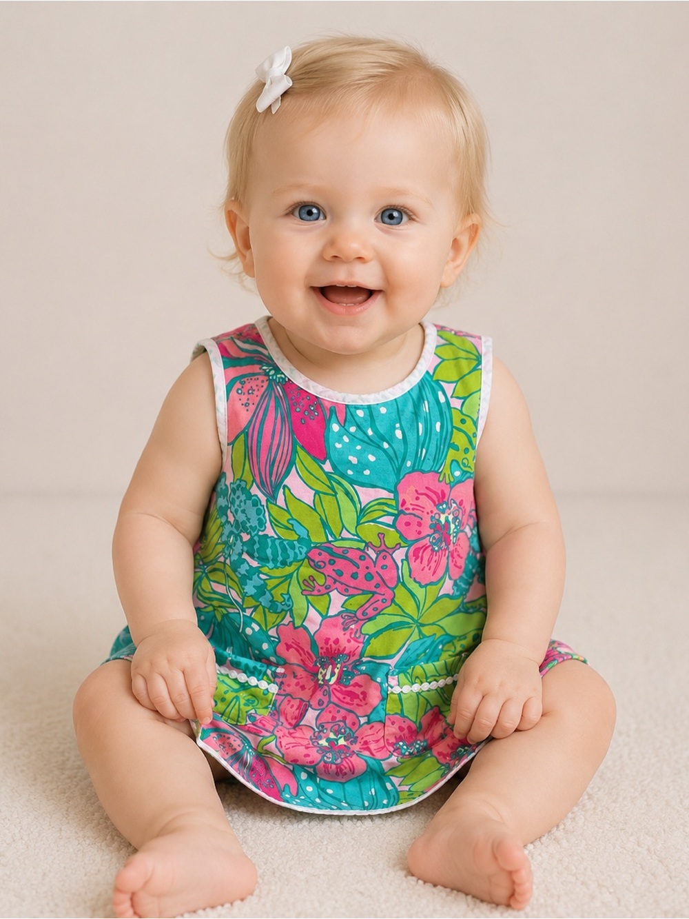 Lilly Pulitzer Pink and Green Floral Dress